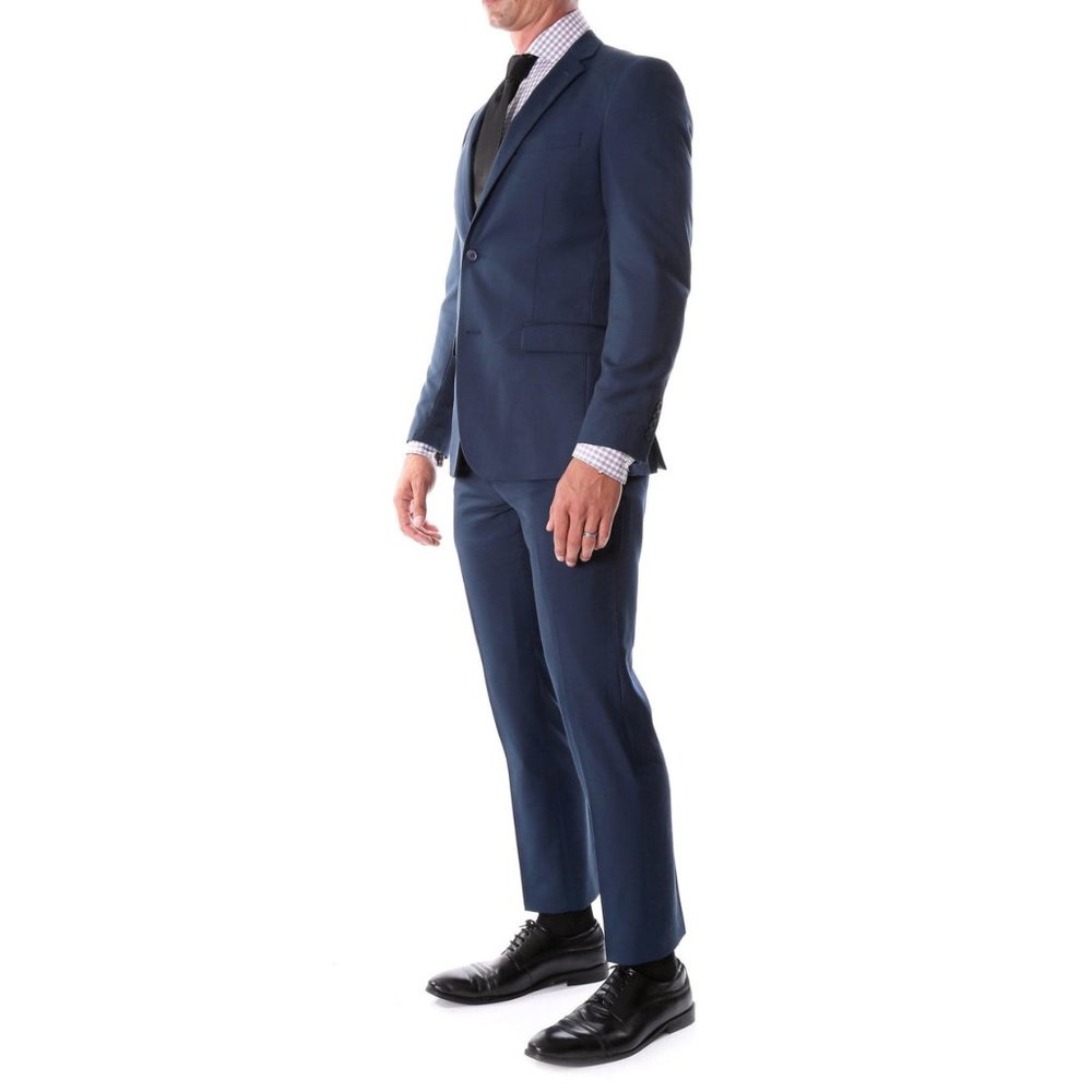 Mens 2pc Modern Fit Suit Notch Lapel, Dark Navy